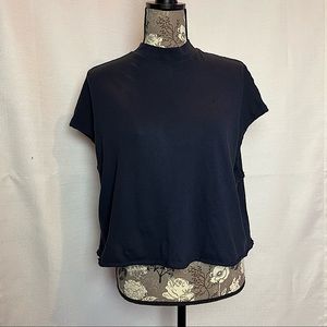 Free People Blue, Short Sleeve Top in Medium